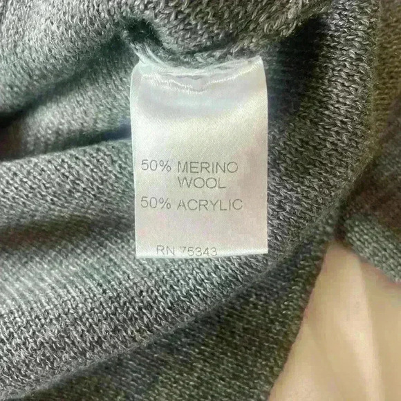 Cocogio Merino Wool Blend Grey Button Cardigan/Blazer Women's Size Large Italy - Picture 6 of 7